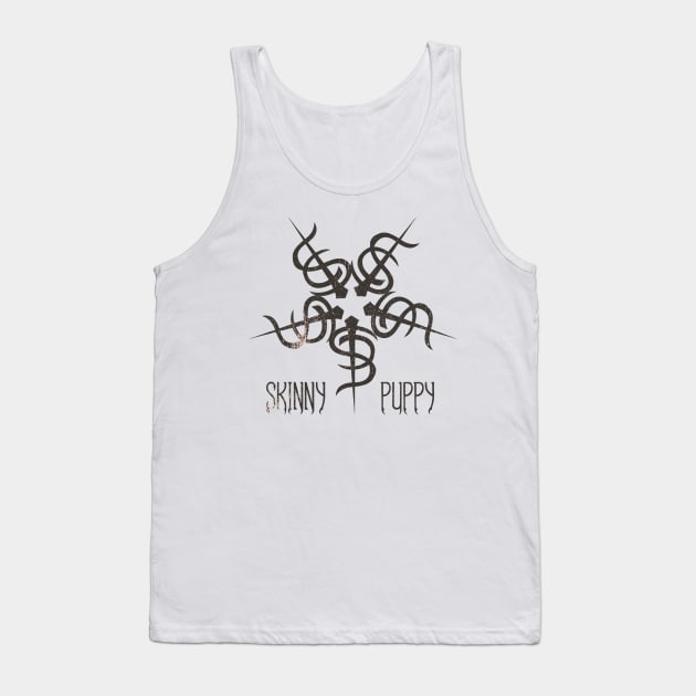 Skinny Pentagram Puppy Tank Top by Glitch LineArt